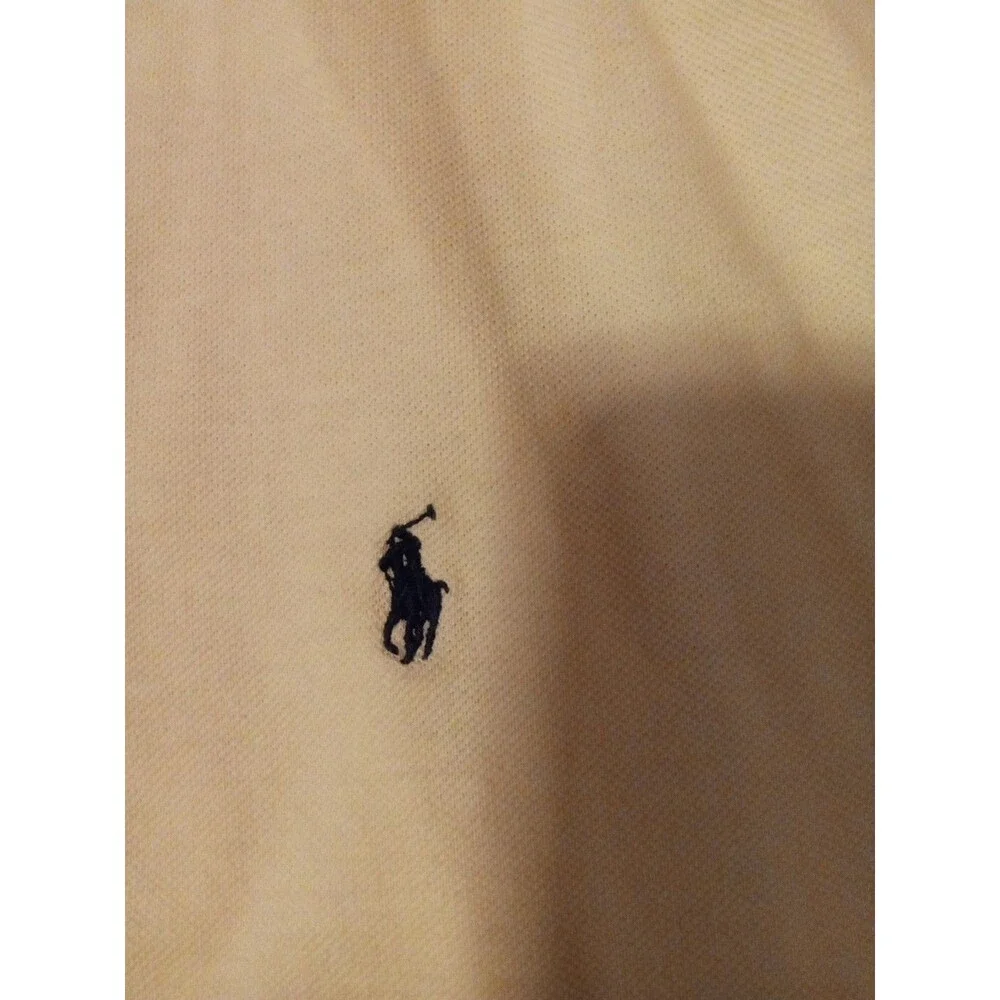 Polo Ralph Lauren Mens Shirt Cotton 2XL White w/ Blue Logo